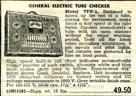General Electric Tube Checker
