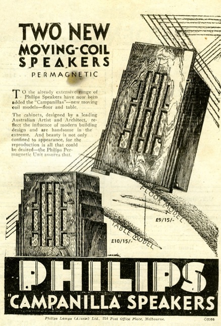 1930s Philips Campanilla Speakers Advert